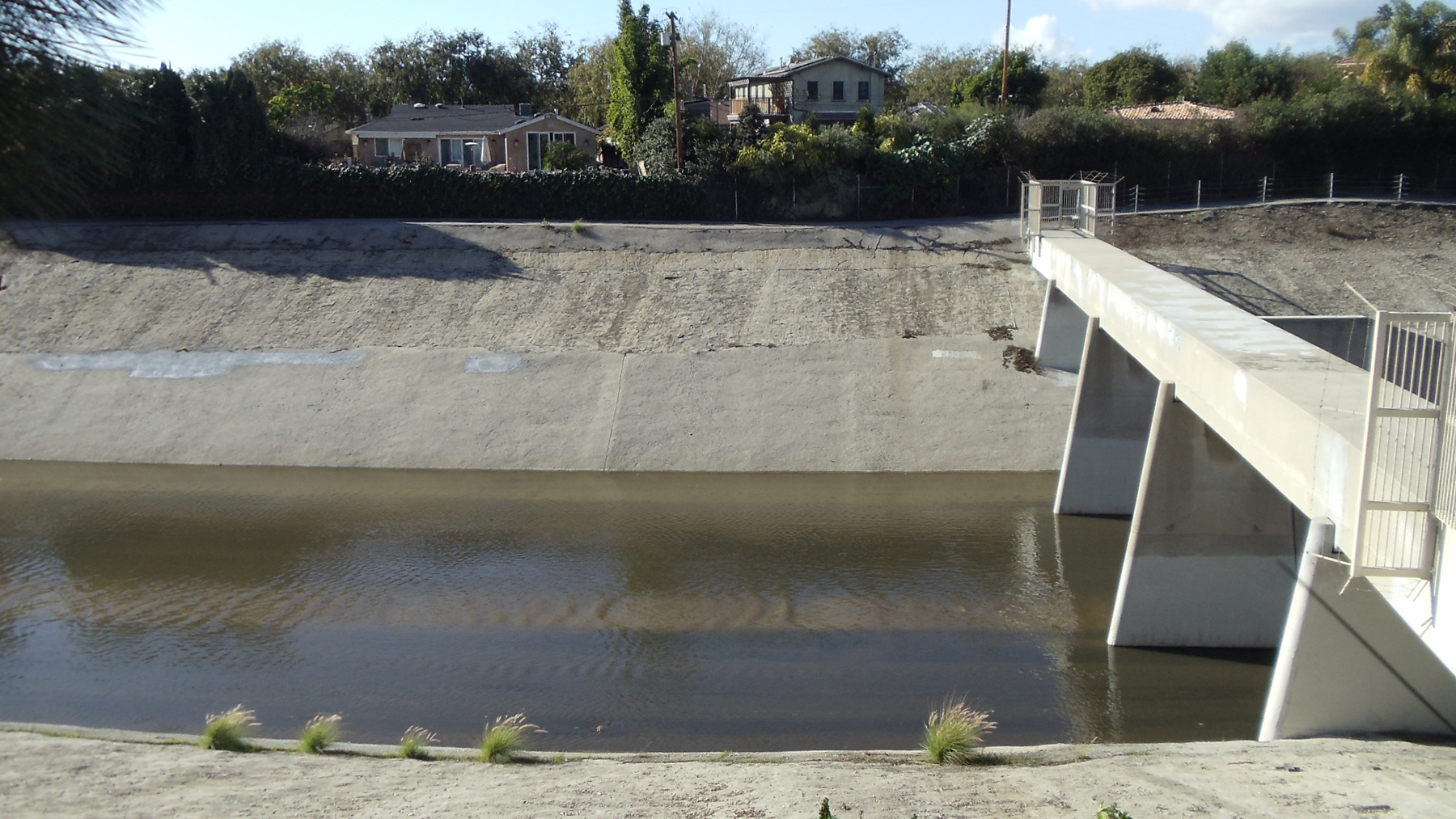 waterway in concrete channel