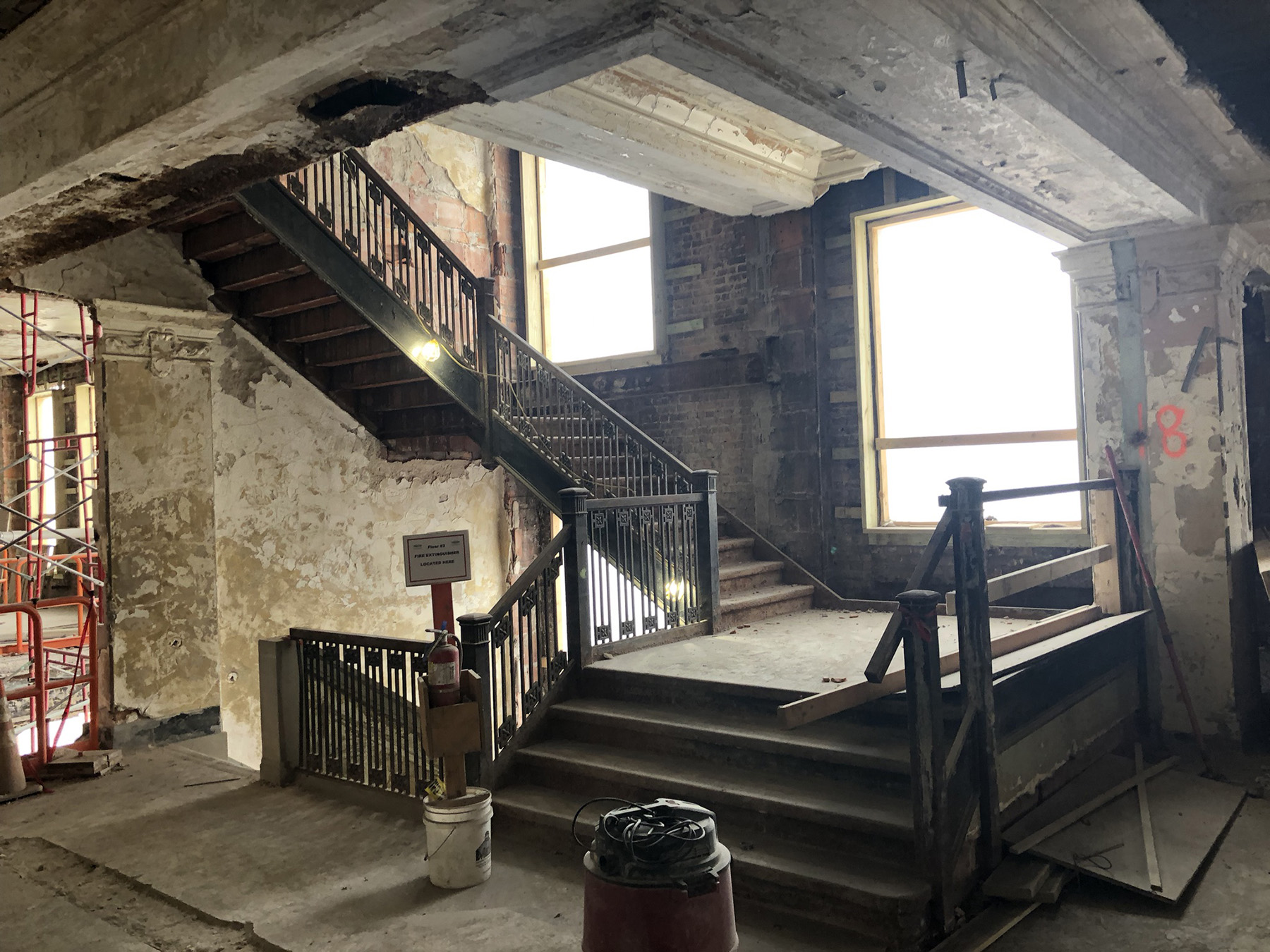 stairwell being renovated