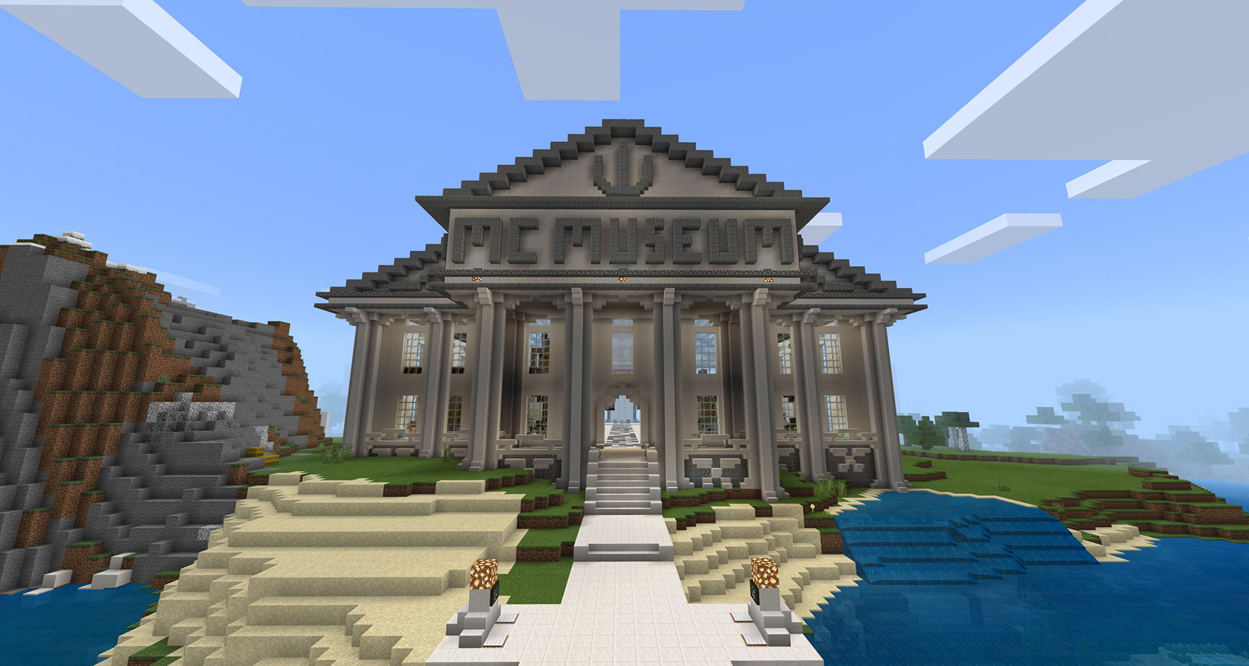 EXTERIOR OF BUILDING IN MINECRAFT