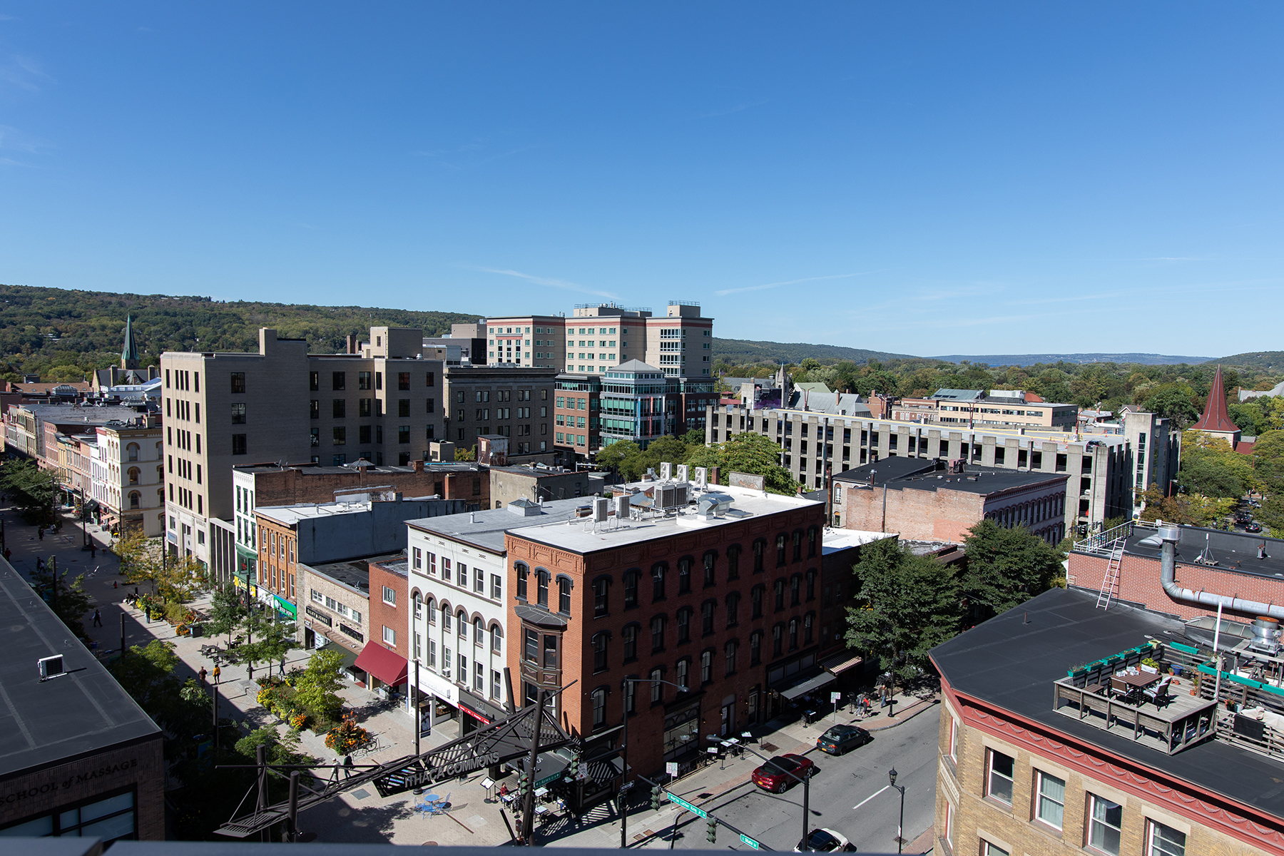 aerial of Ithaca, NY