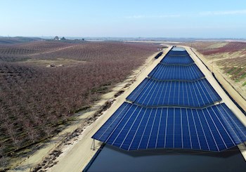 Solar panels over California canals test possible joint-siting benefits