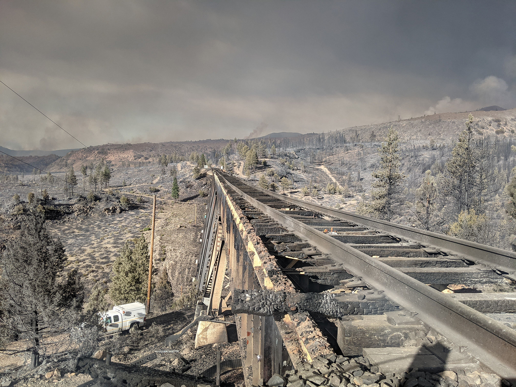 FIRE DAMAGED BRIDGE