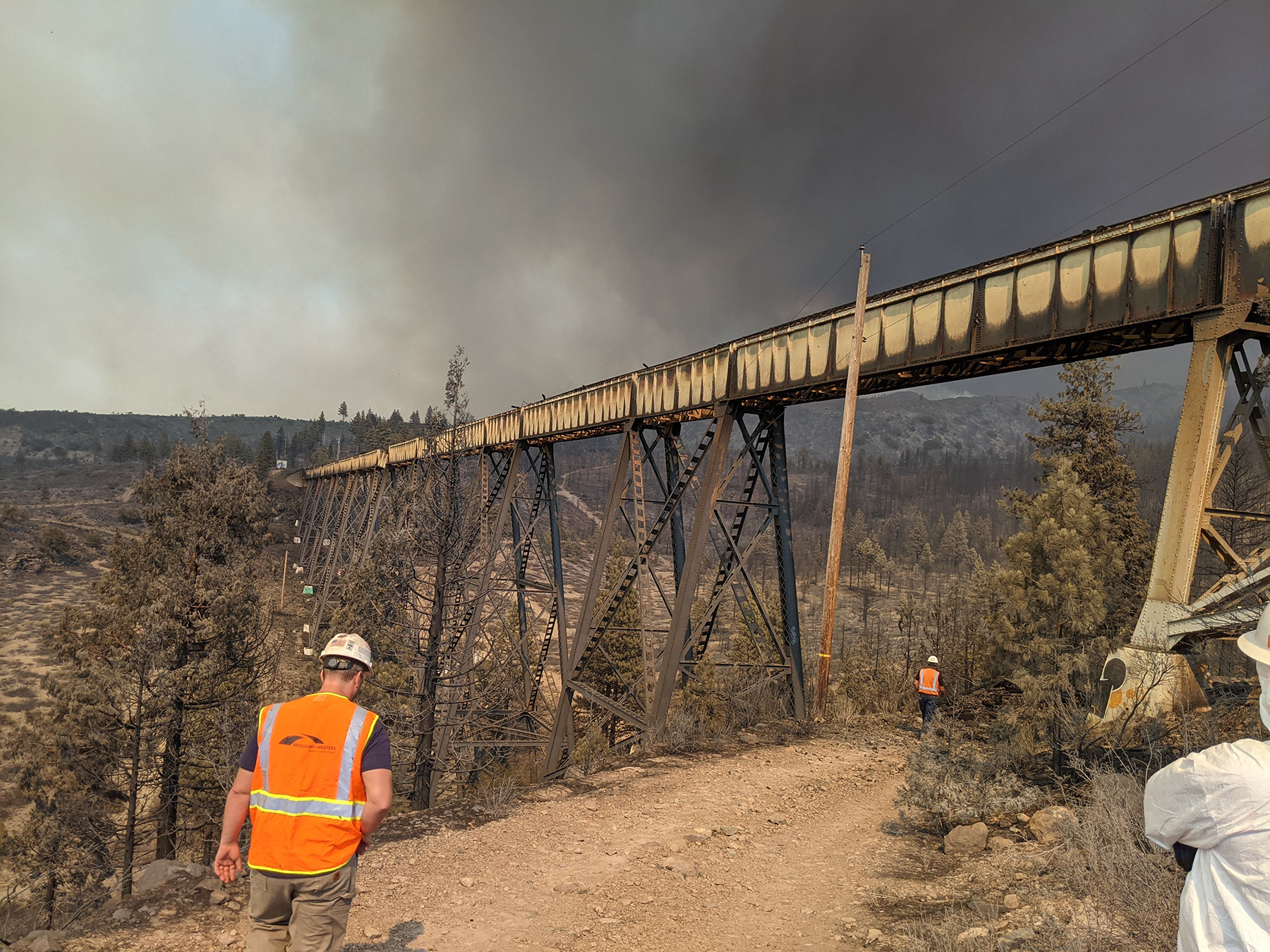 FIRE DAMAGED BRIDGE