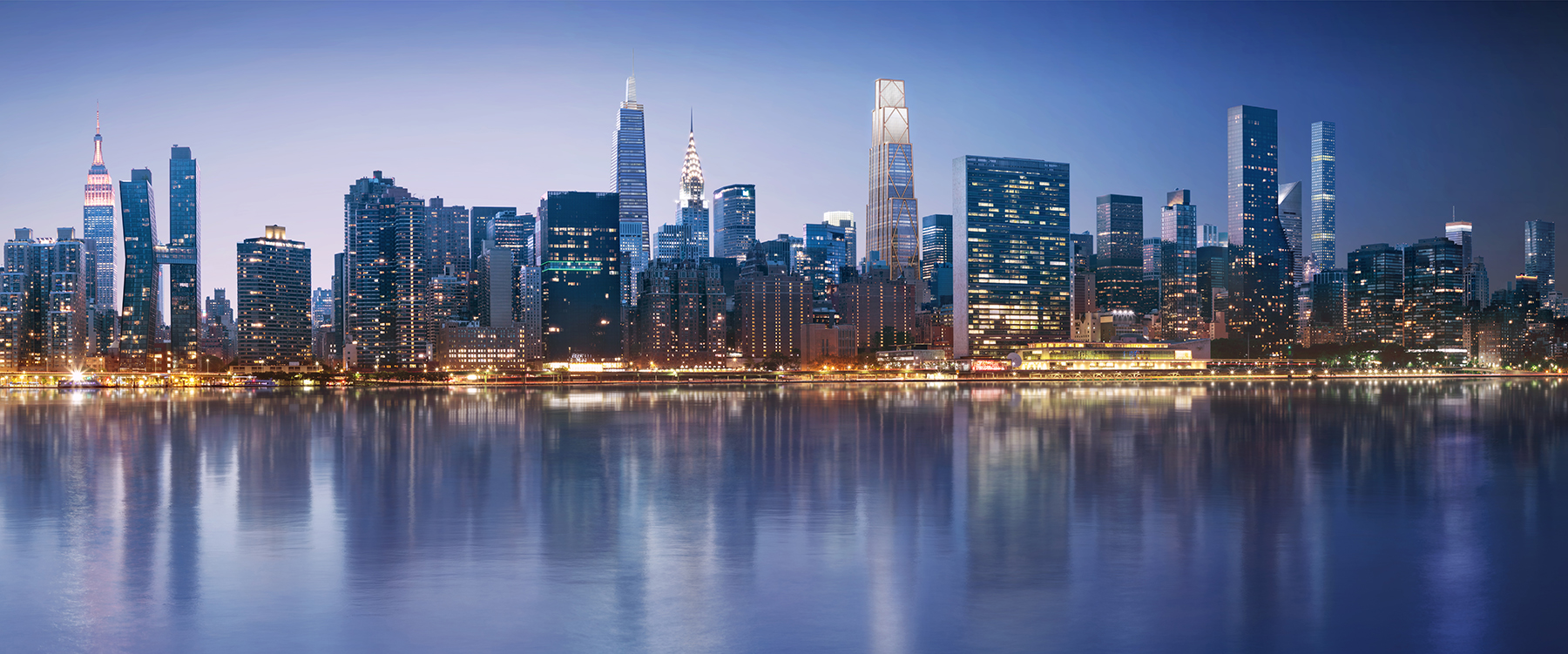 SKYLINE OF NYC WITH RENDERING OF TOWER