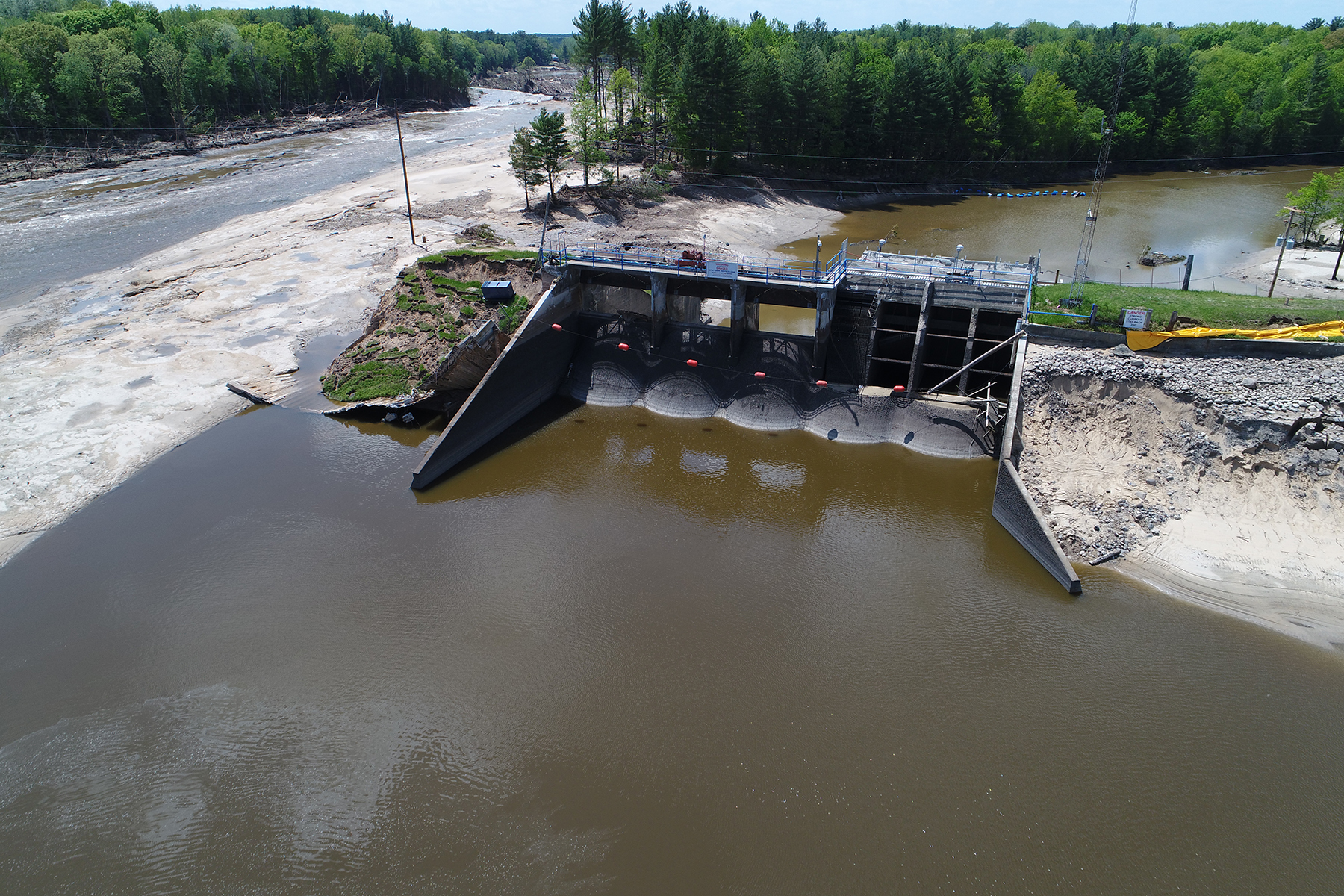 Edenville Dam post collapse
