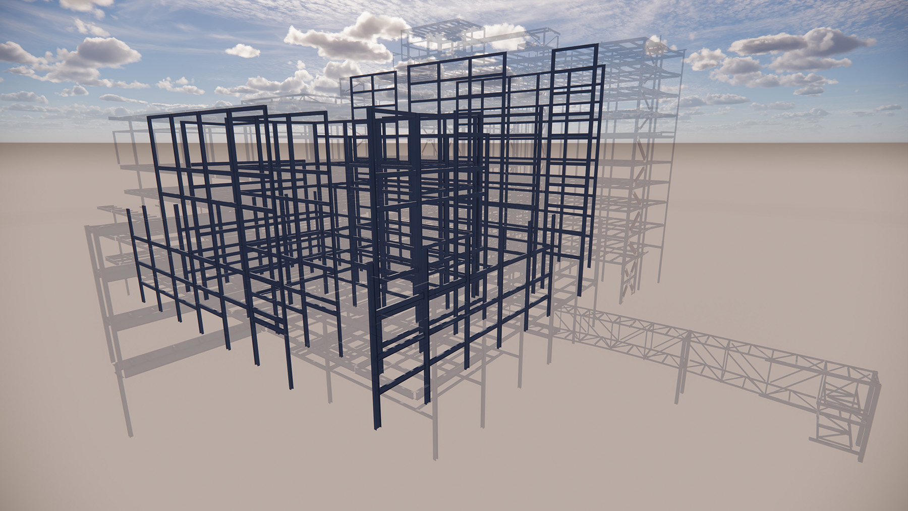 drawing of structural elements called steel special moment frames