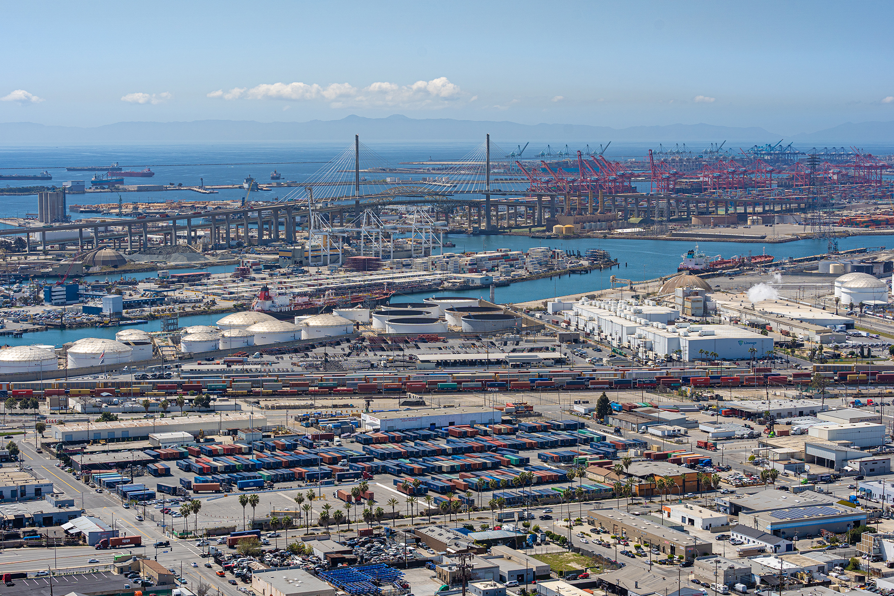 aerial of port