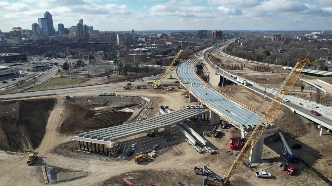 AERIAL OF HIGHWAY CONSTRUCTION