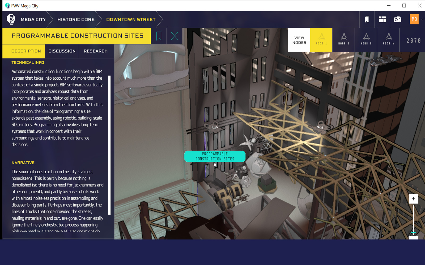 image shows a prototype of a future city