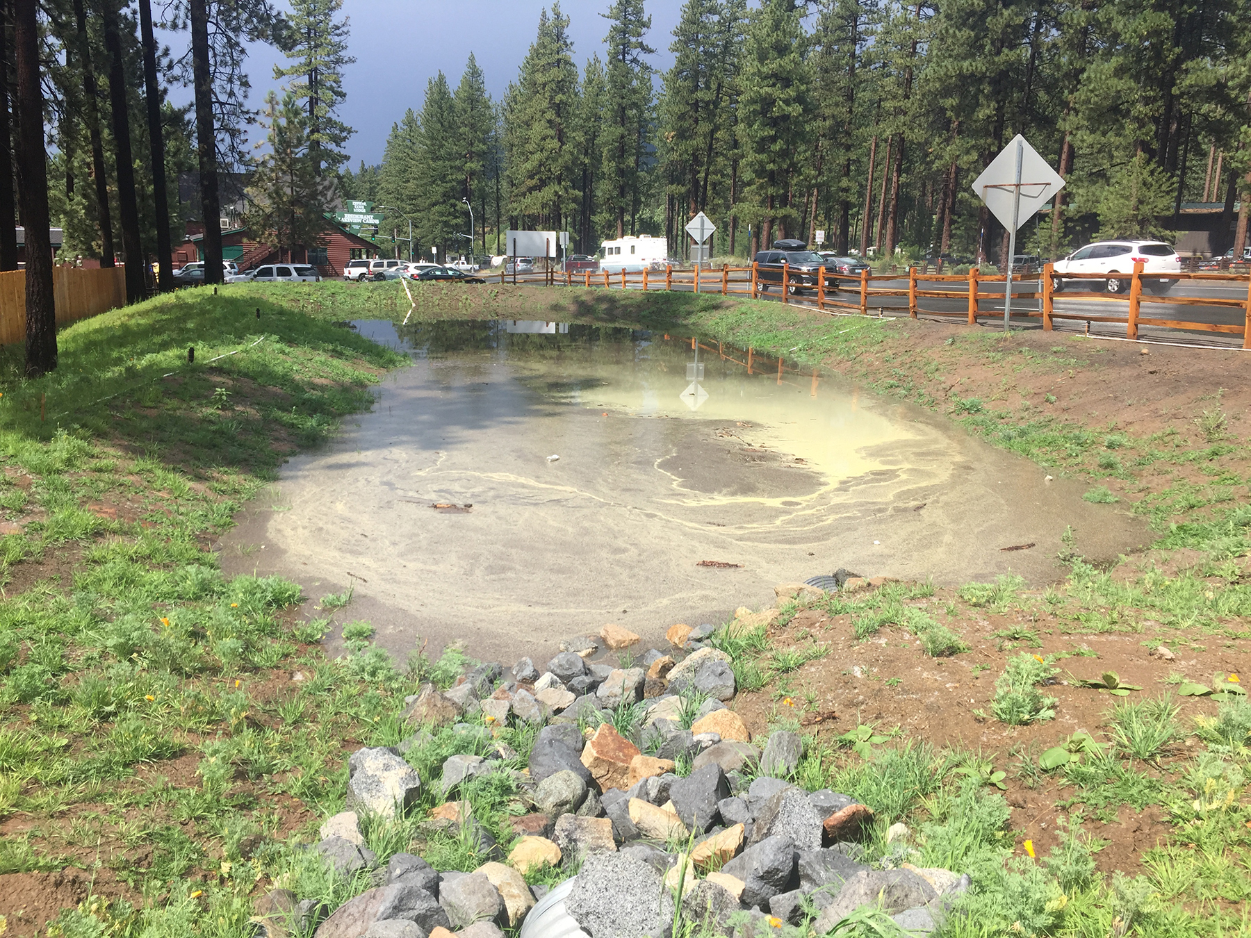 Famous for its clear, blue water, Lake Tahoe saw its clarity decline beginning in the 1970s as a result of pollution. Although pollutant loadings have been reduced significantly, the lake’s clarity has remained essentially unchanged. (Photograph courtesy of Nevada Division of Environmental Protection)