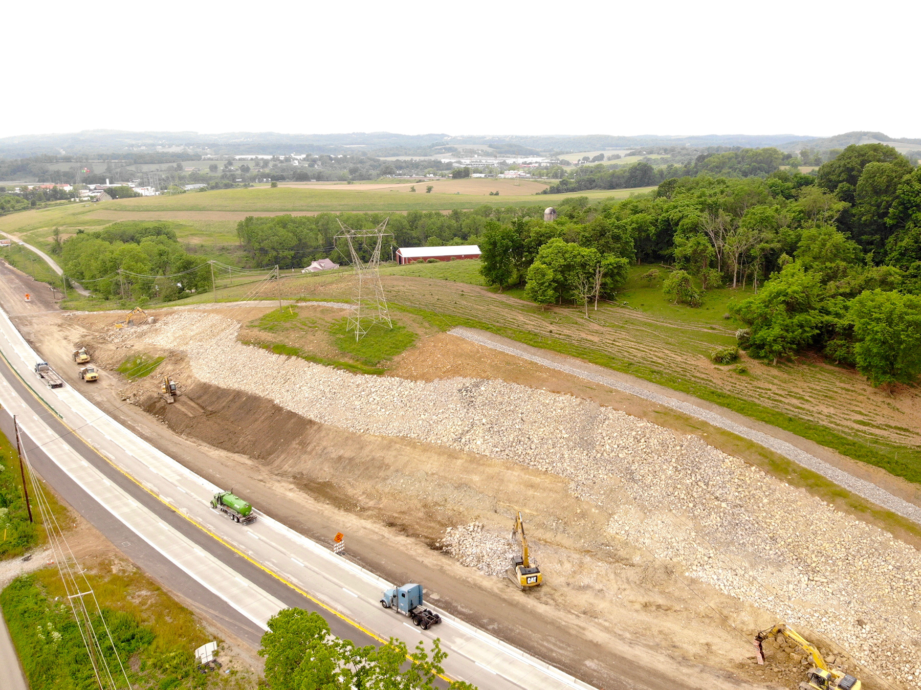 Pennsylvania’s updated 12-year transportation program includes $18.9 billion from the Infrastructure Investment and Jobs Act. The federal funds will allow the state to address many ambitious projects, including ongoing upgrades along Interstate 70 in the southwest. (Photograph courtesy of Pennsylvania Department of Transportation)