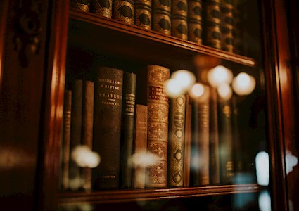 books on a bookshelf