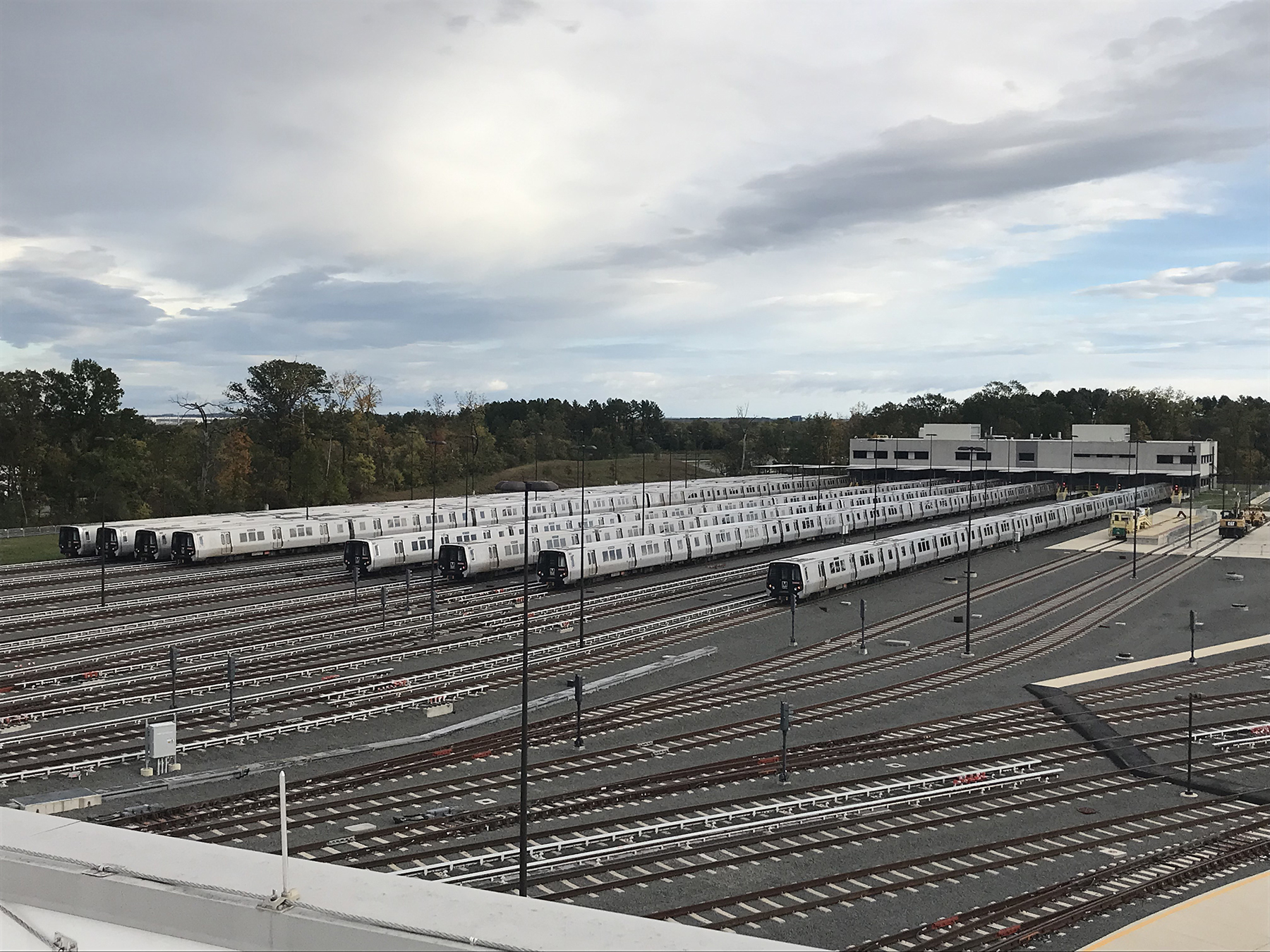 This 90-acre rail yard was constructed on the property of the Washington Dulles International Airport. (Image courtesy of Dulles Corridor Metrorail Project)