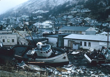 Alaska 1964 Good Friday earthquake and tsunami damage. Photo by NOAA on Unsplash
