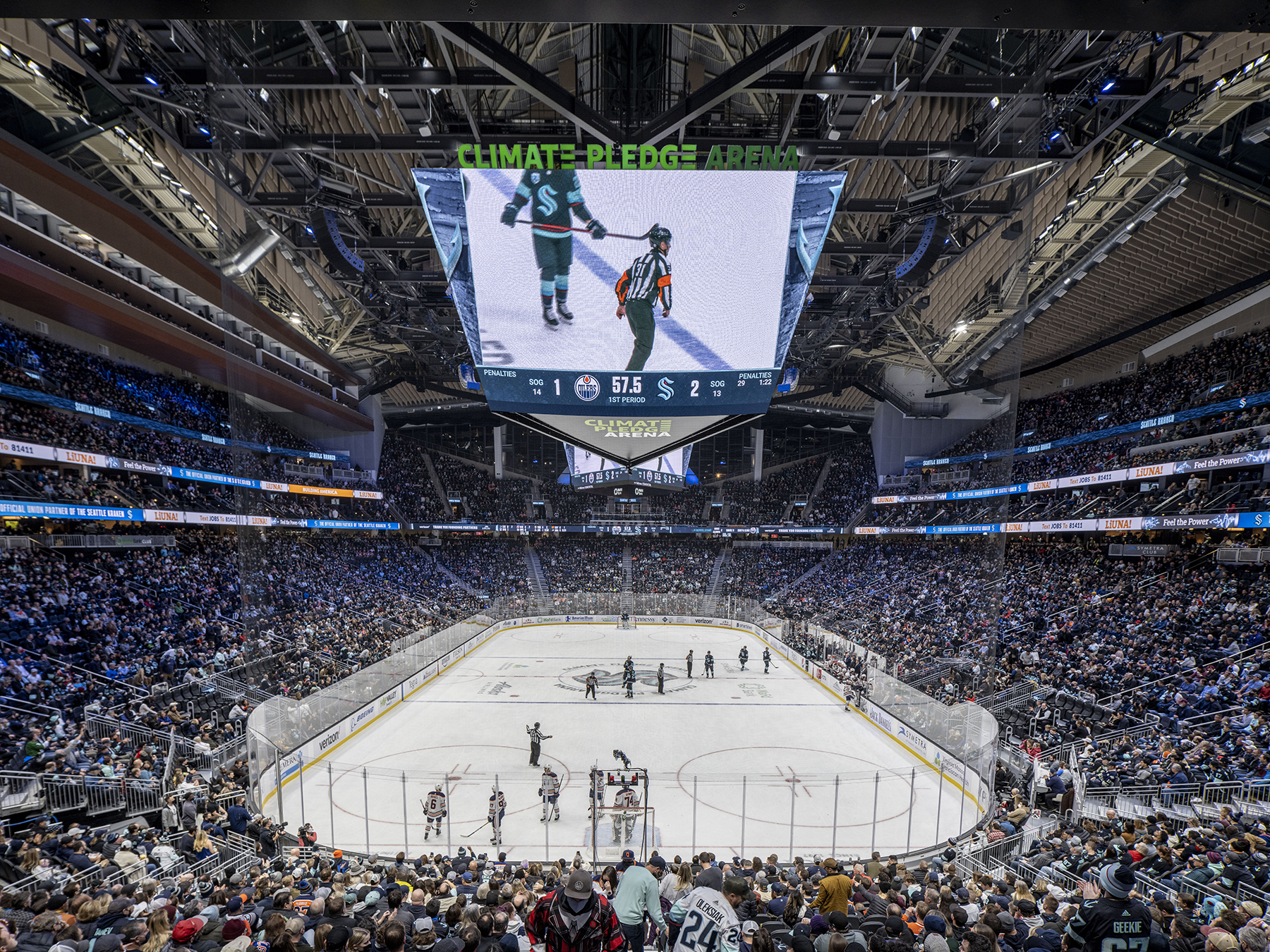 Interior of Climate Pledge Arena. (Image courtesy of Alex Fradkin)