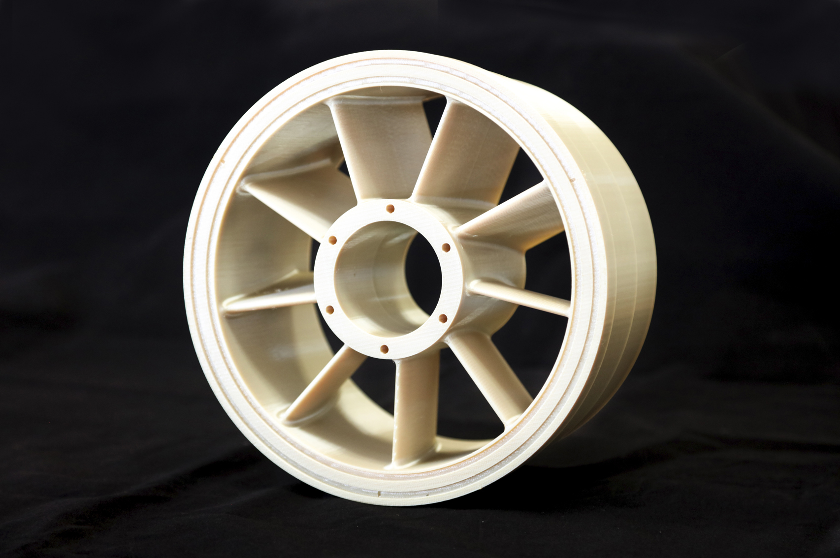 This turbine component, known as a fixed guide vanes ring, was produced by means of additive manufacturing, more commonly known as 3D printing. (Image courtesy of ORNL, U.S. Department of Energy)