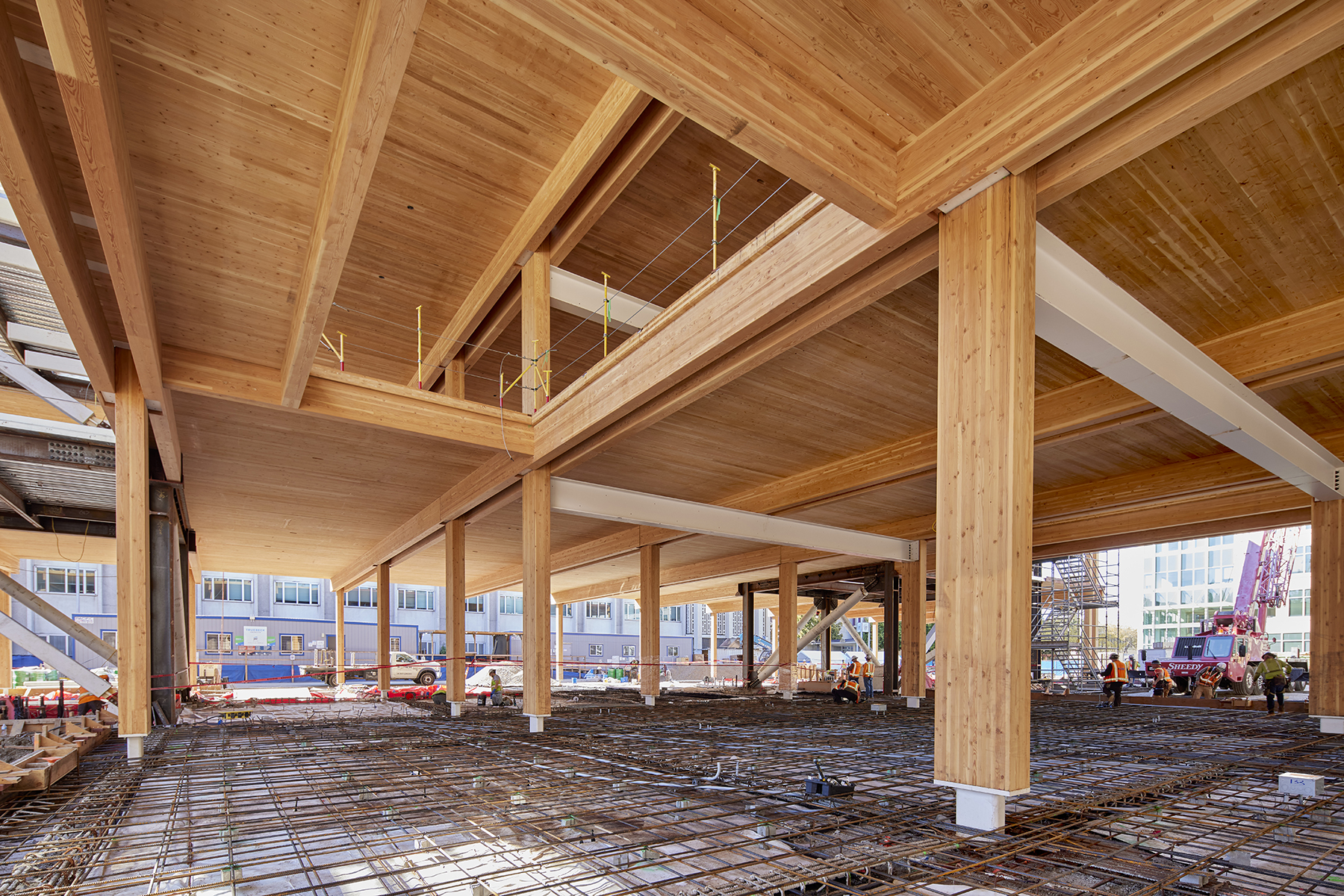COB3 will use mass timber for its columns, beams, and flooring. (Photograph courtesy SOM)