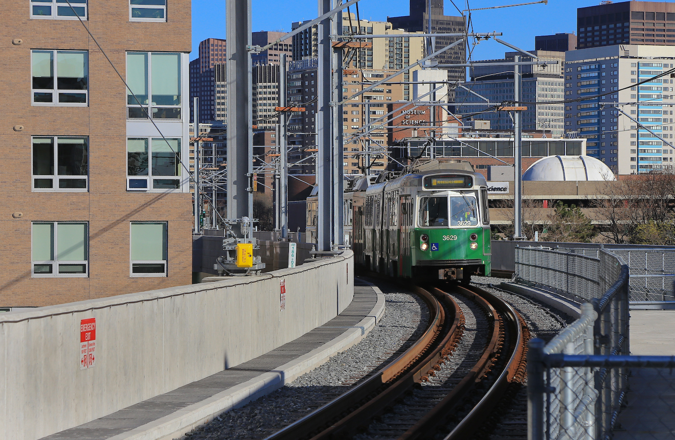 ompleted in late 2022, the extension of the Massachusetts Bay Transportation Authority’s Green Line added several new stations and about 4.5 mi of track to the existing light-rail system. (Image courtesy of GLX Constructors) 