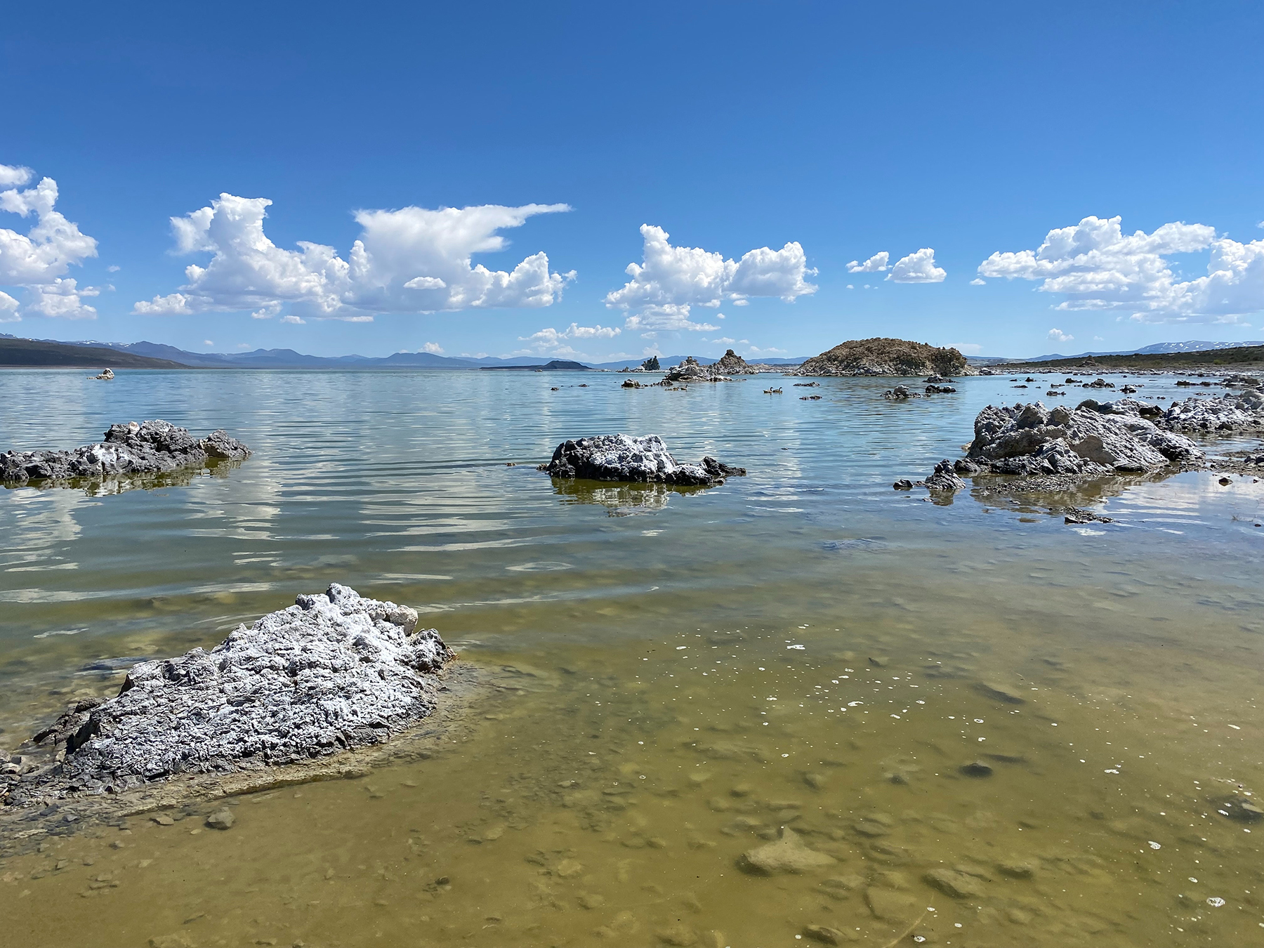 View of Mono Lake from the southwestern shore on May 20, 2023. (Photograph by Cathy Cardno on Unsplash)