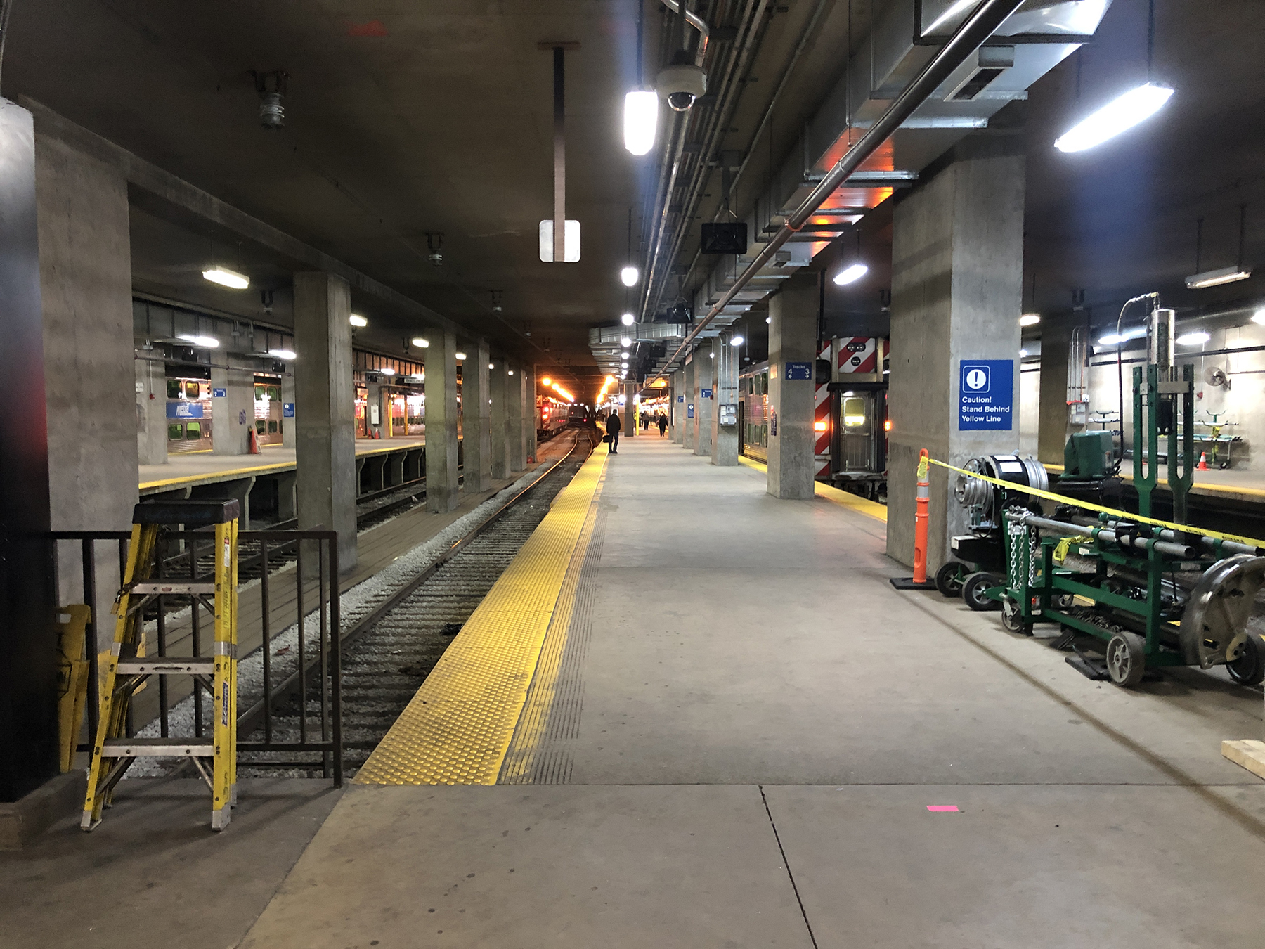 Underground areas, like the Metra Electric train platforms in Chicago’s Millennium Station, can feel the effects of urban heat islands. New research shows that heat can cause displacements above 10 mm in some places, which could be problematic for some infrastructure. (Image courtesy of Aaron Volkening/Flickr)