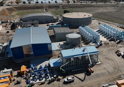 The Tujunga Well Field Response Action groundwater treatment facility under construction in Los Angeles. (Image courtesy of Stantec)]]