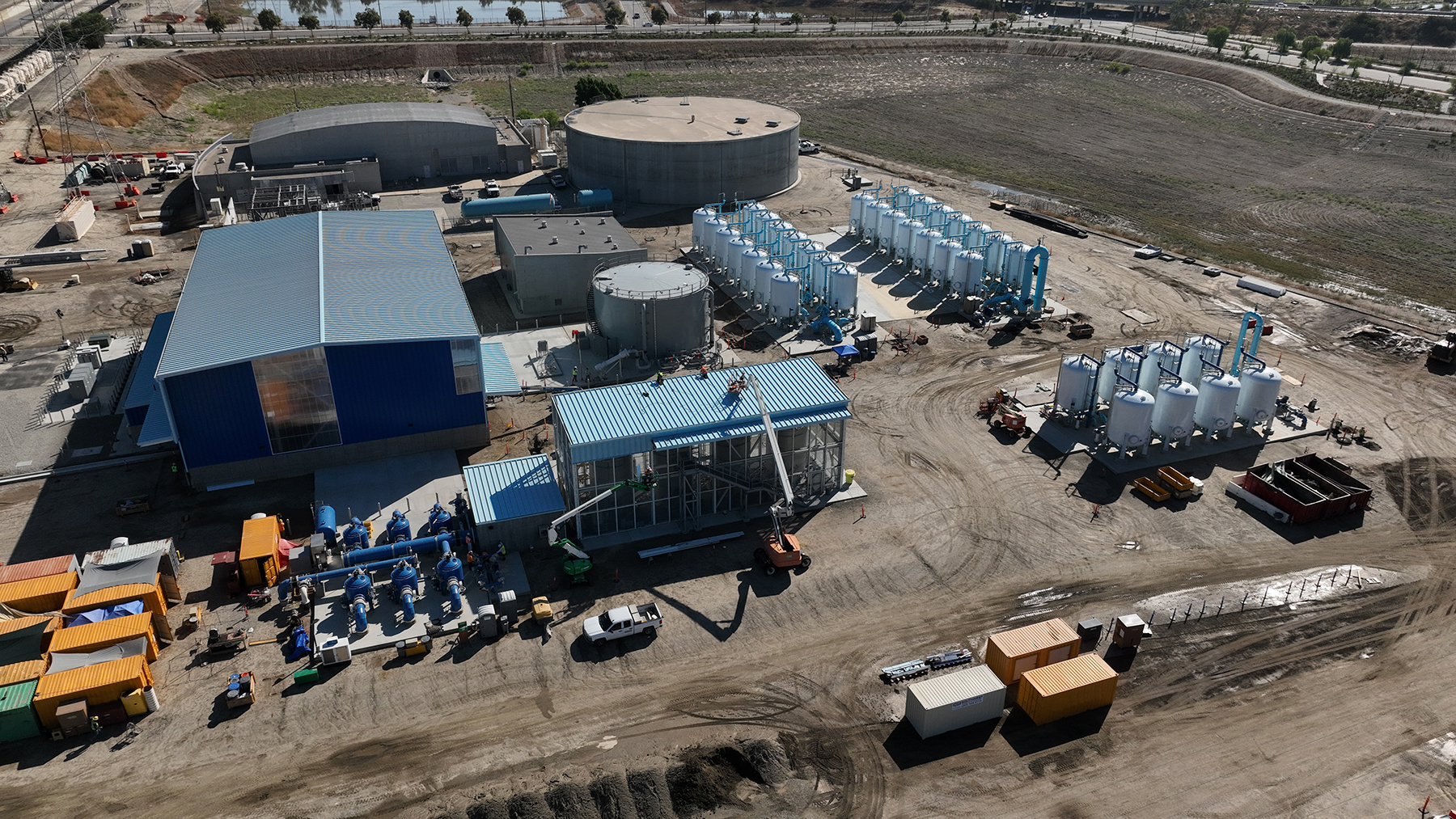 The Tujunga Well Field Response Action groundwater treatment facility under construction in Los Angeles. (Image courtesy of Stantec)