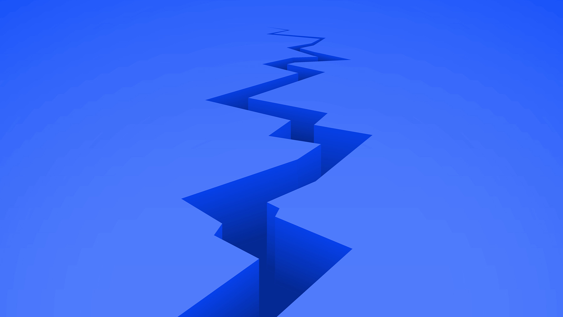 Image shows blue background separated by a jagged line.