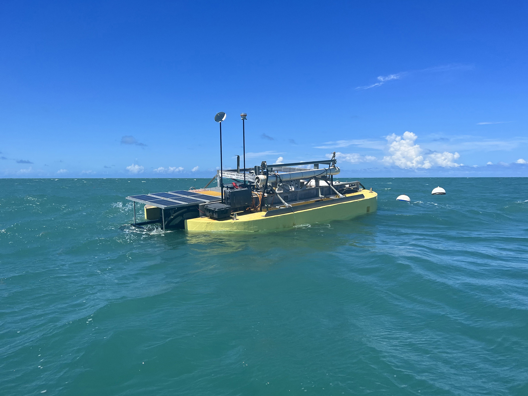 Oneka Technologies plans to test its wave-powered desalination buoy off the coast of Fort Bragg, California, in 2024. (Image courtesy of Jesus Rivero/Oneka Technologies)