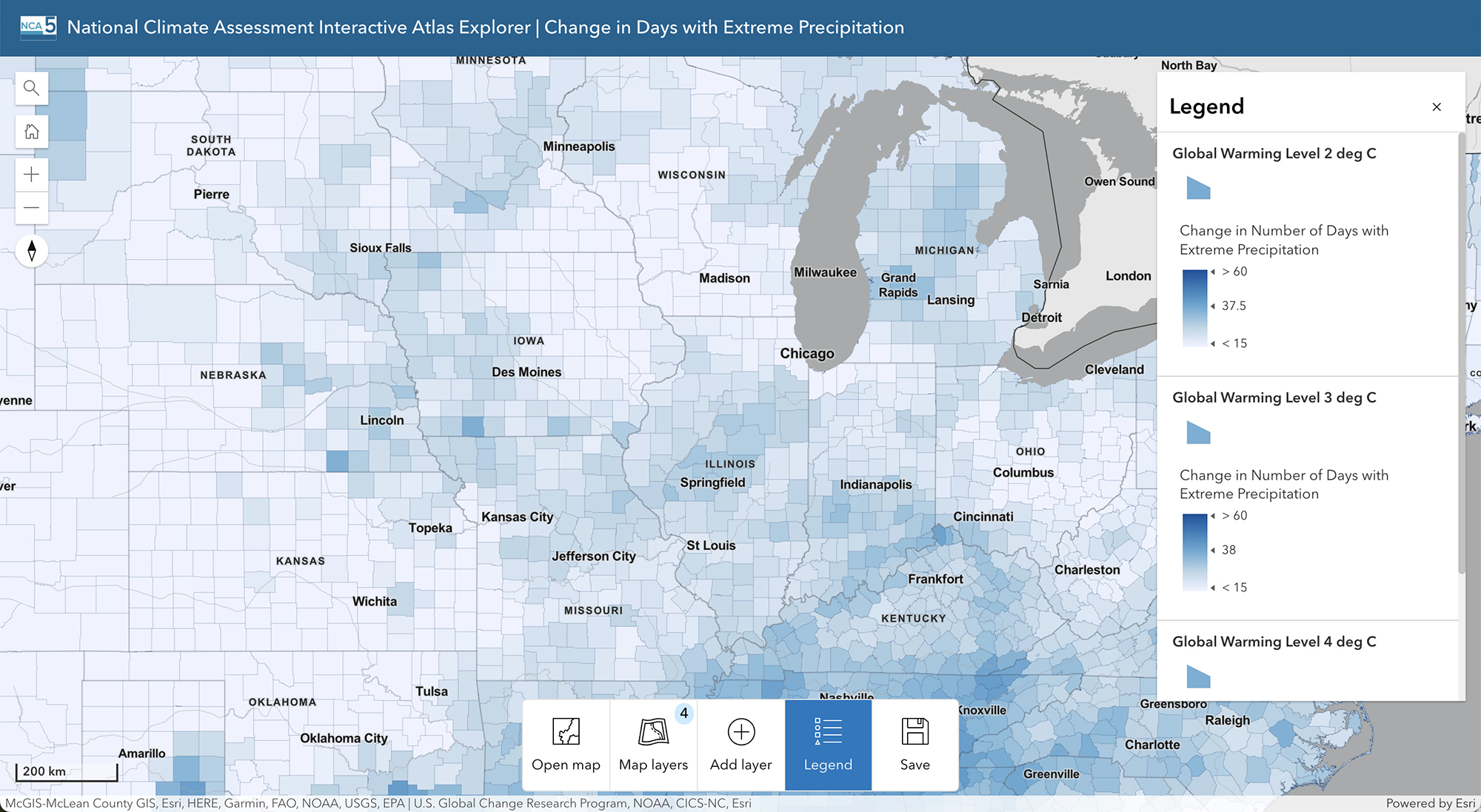 Precipitation map (Image courtesy of USGCRP)