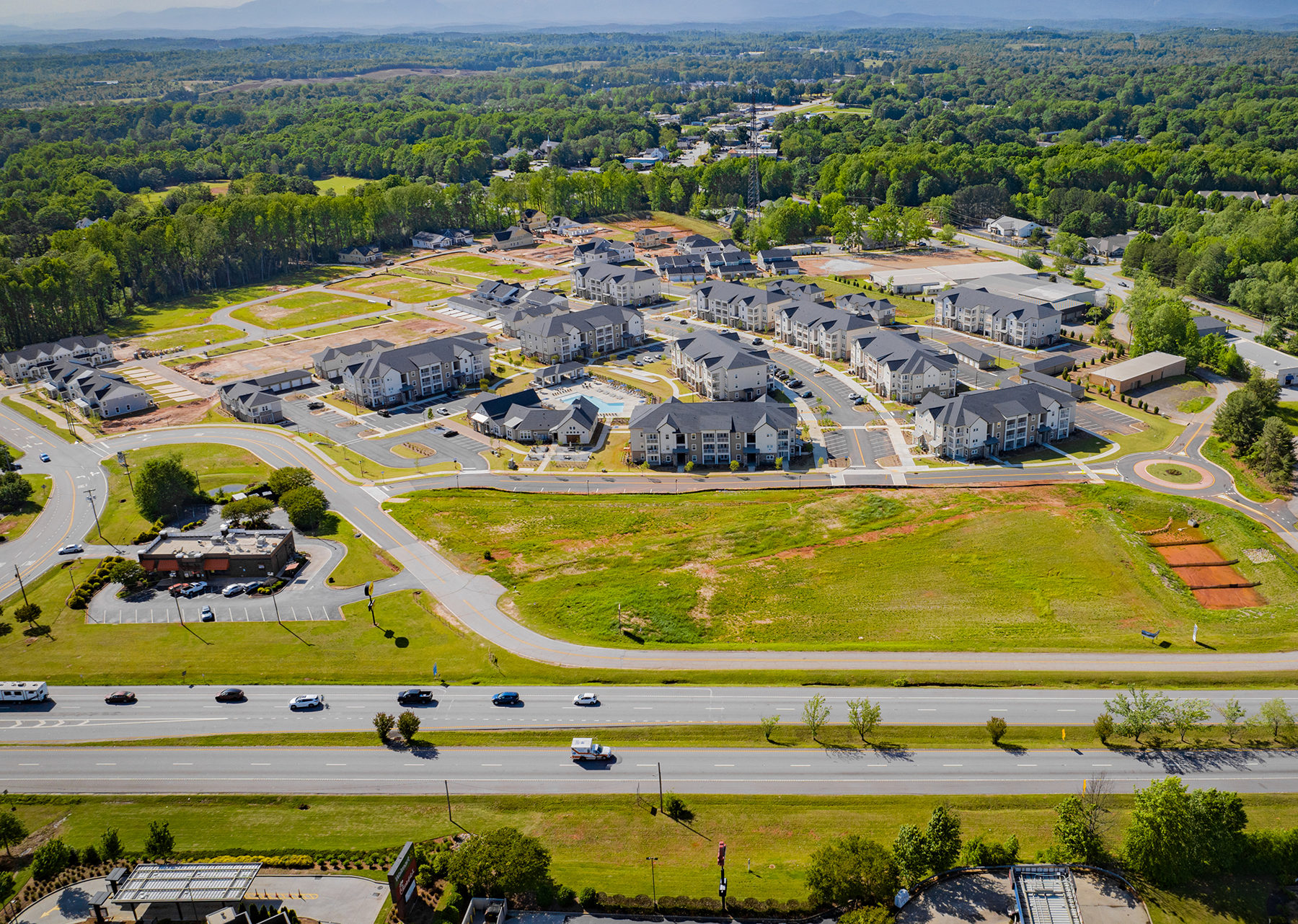 aerial view of community