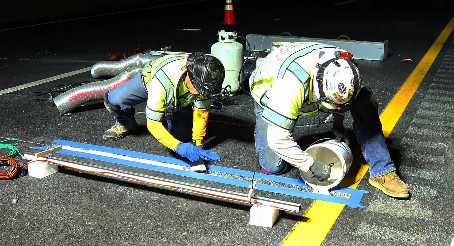 workers work on the interstate workers work on the interstate
