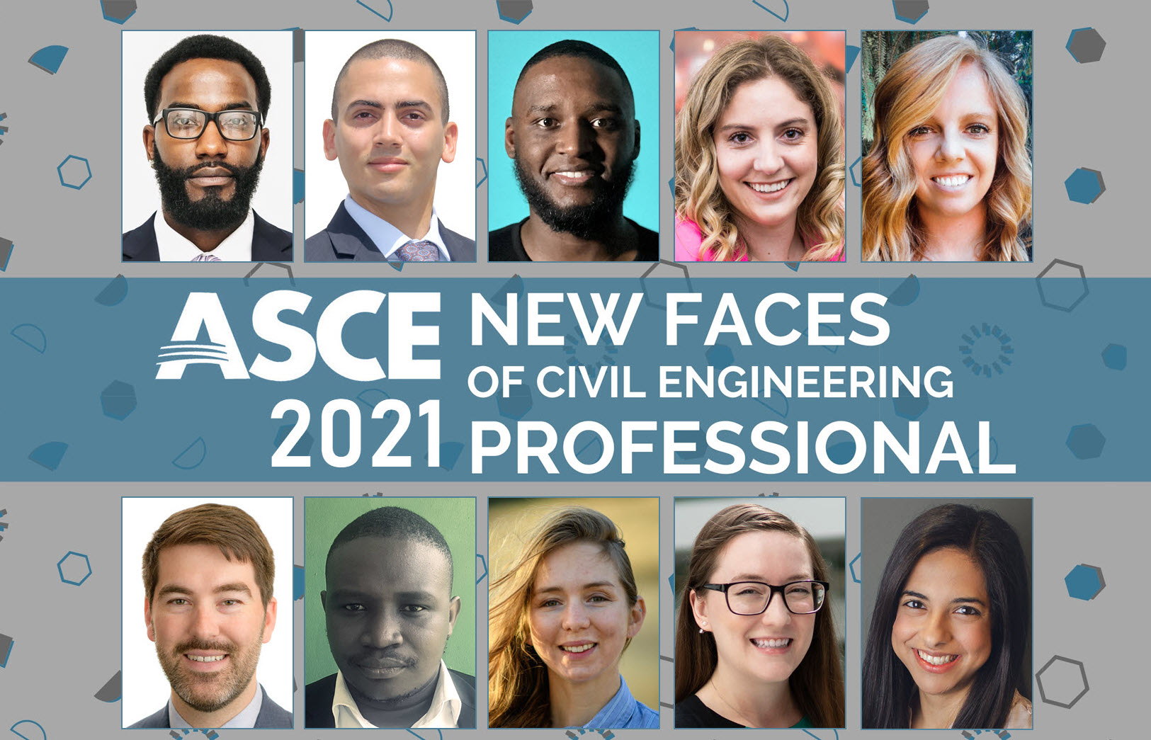 collage of 2021 New Faces of Civil Engineering