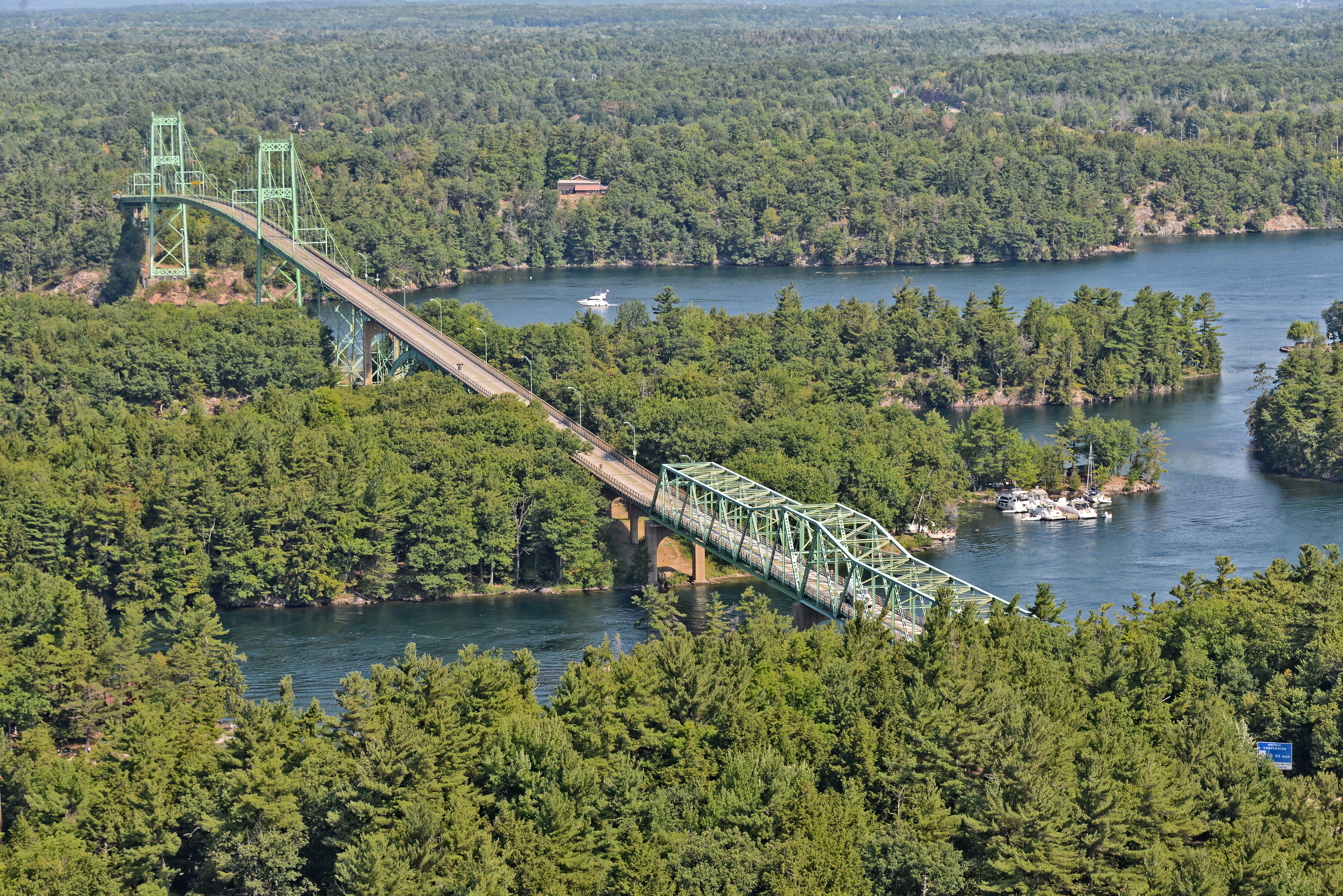 The Thousand Islands Bridge is actually a series of five bridges.