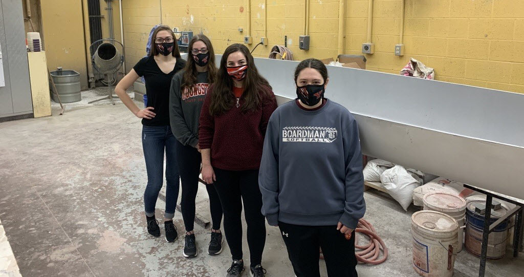 photo of YSU concrete canoe team