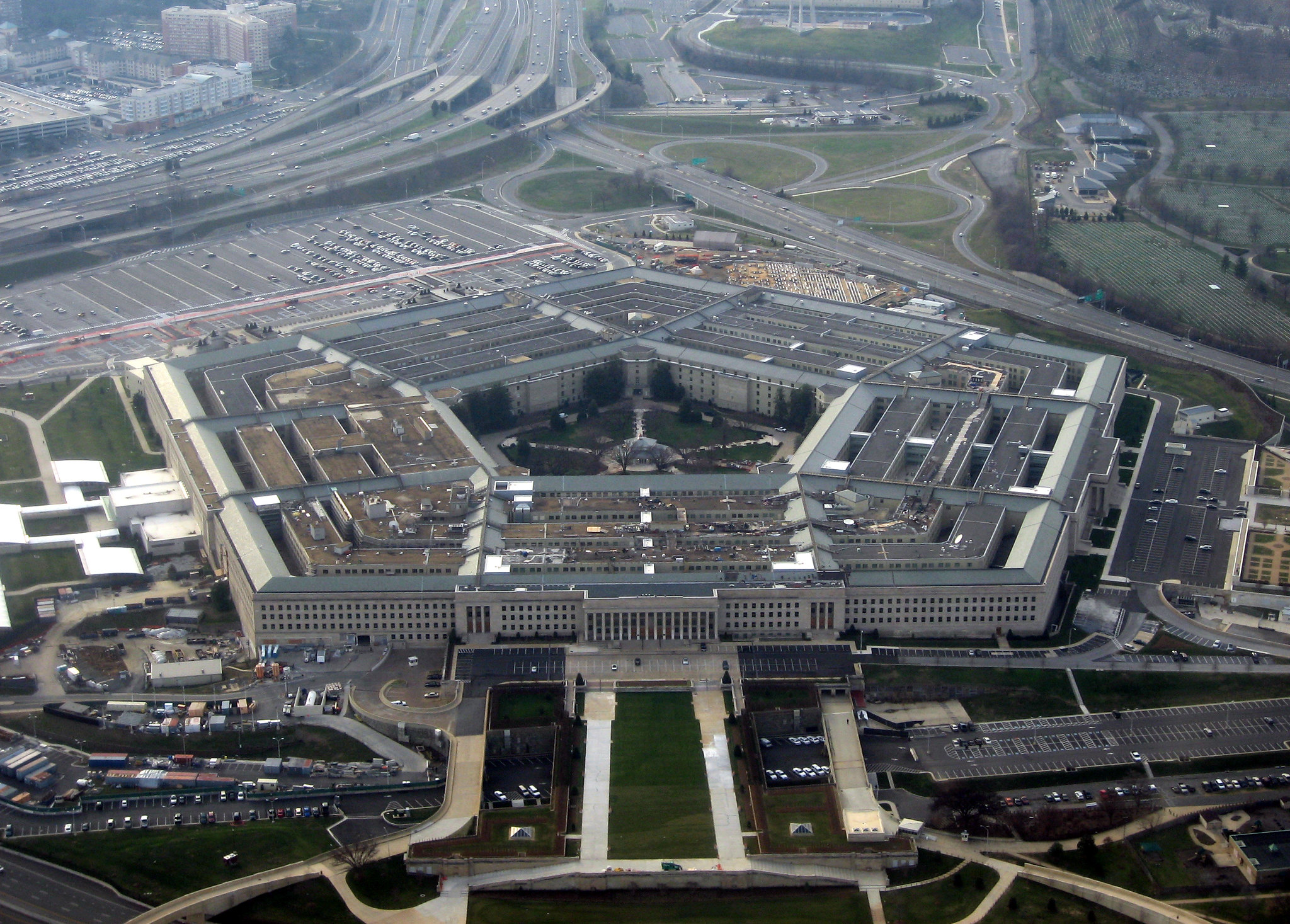 aerial view of the Pentagon