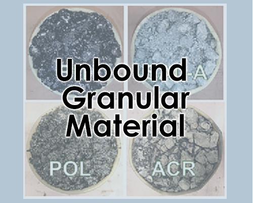 Unbound granular material for pavements