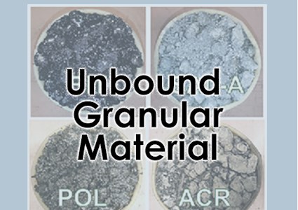 Unbound granular material for pavements