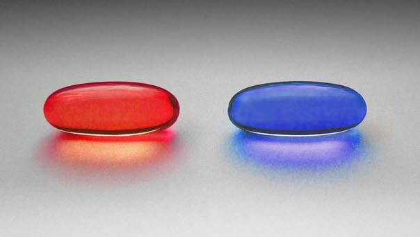 photo of red pill blue pill