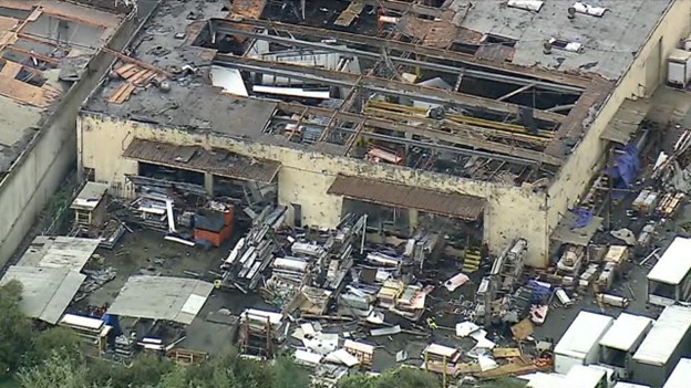 tornado damage in LA