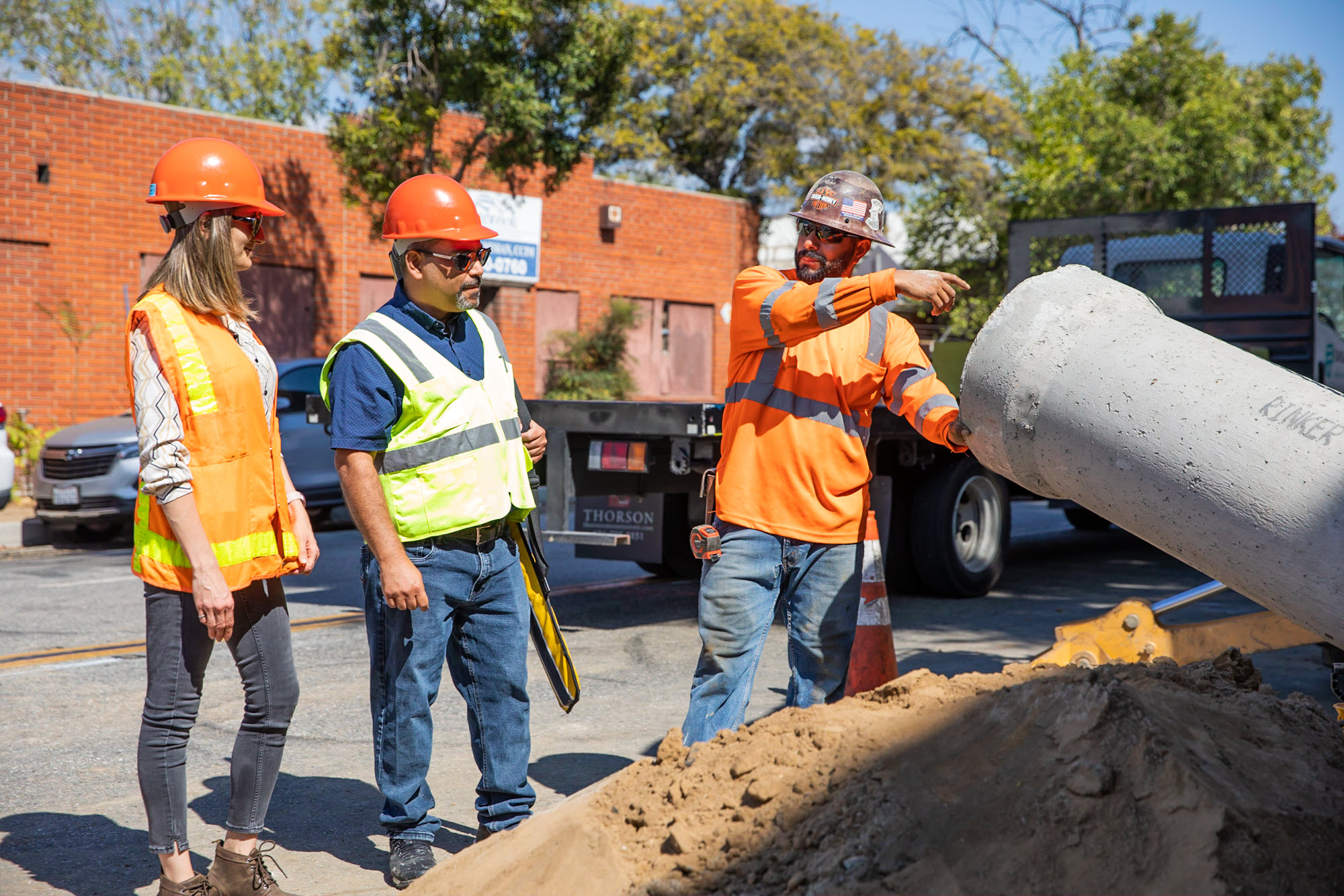 photo of engineers working on a project