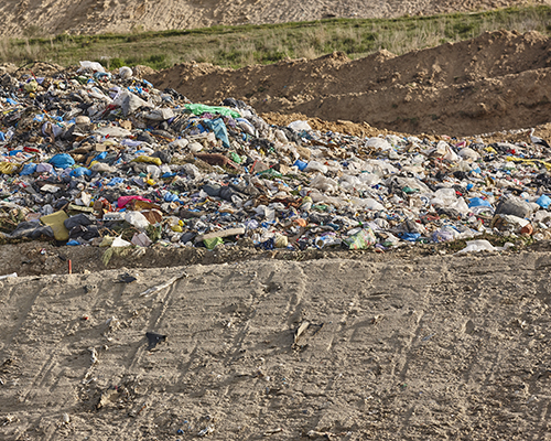 Landfill aerial view