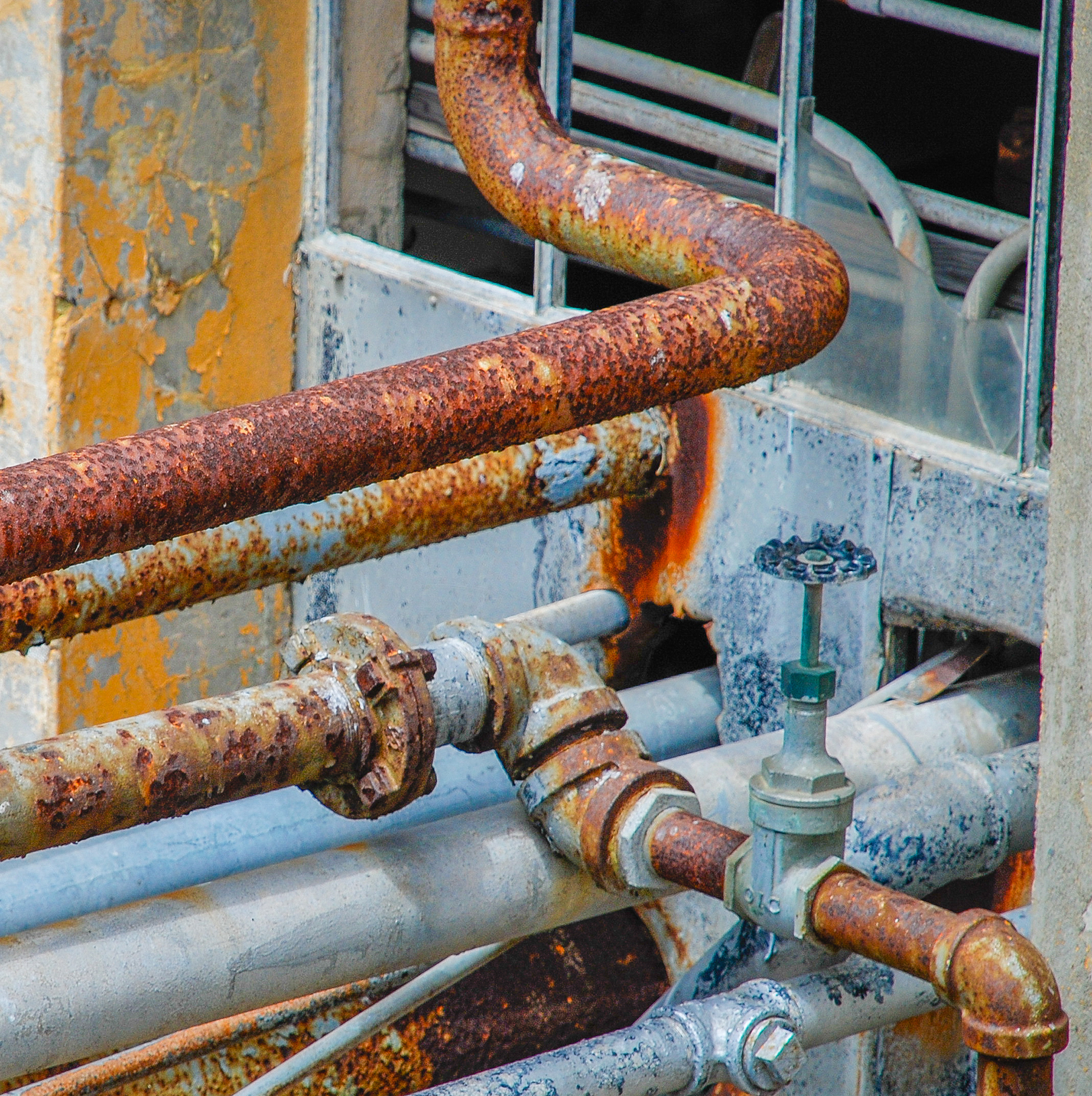 metal covered in rust