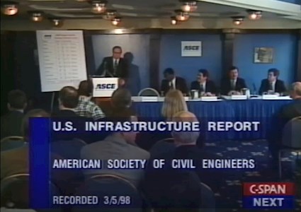 Screen grab from 1998 Report Card release at National Press Club - courtesy C-SPAN