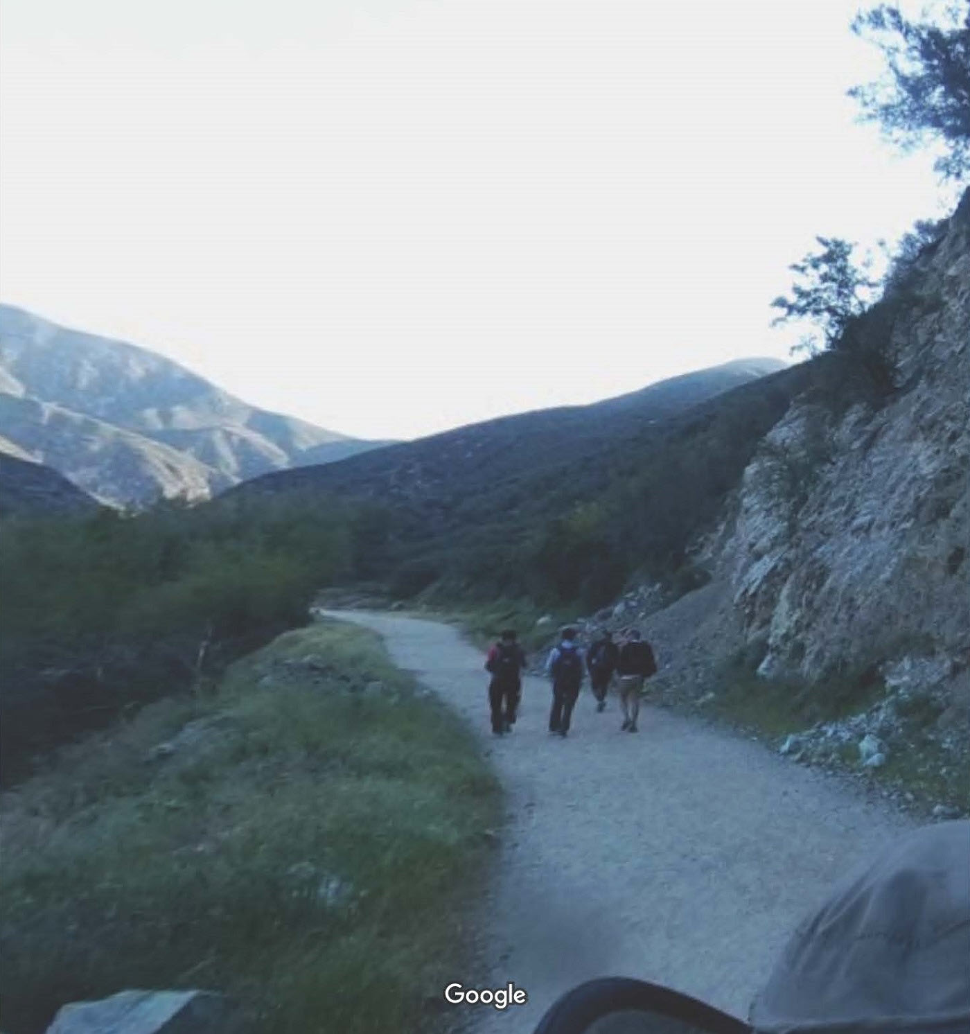 photo of walking up the trail