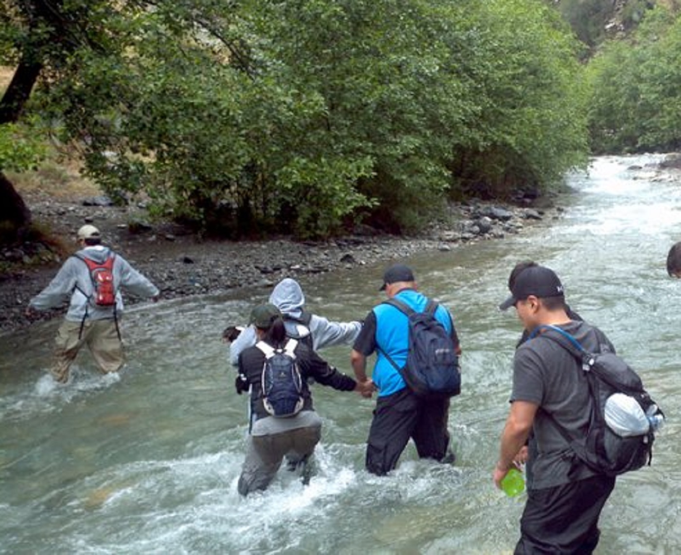 photo of fording the San Gabriel River