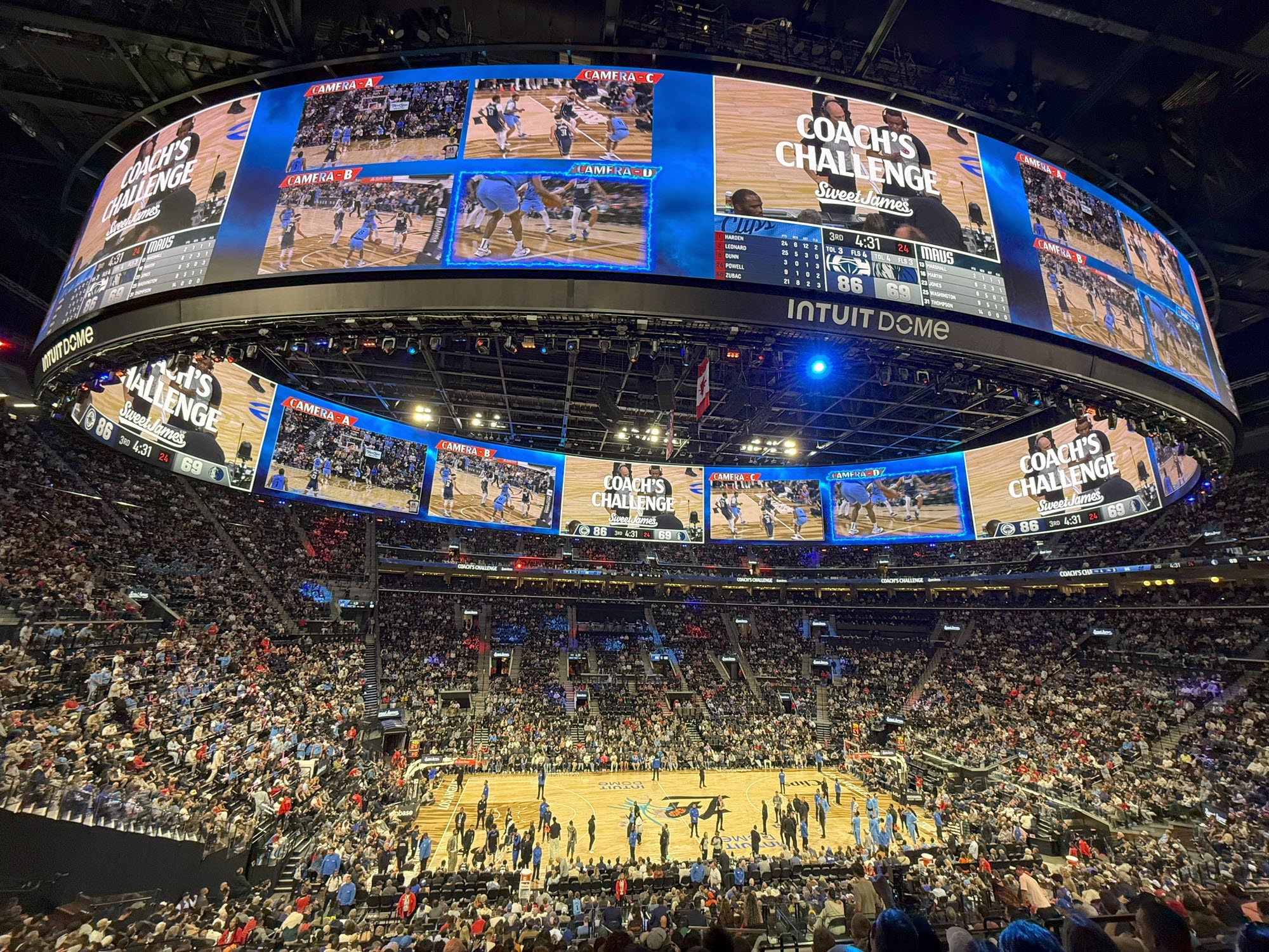 photo of the Intuit Dome Halo Screen