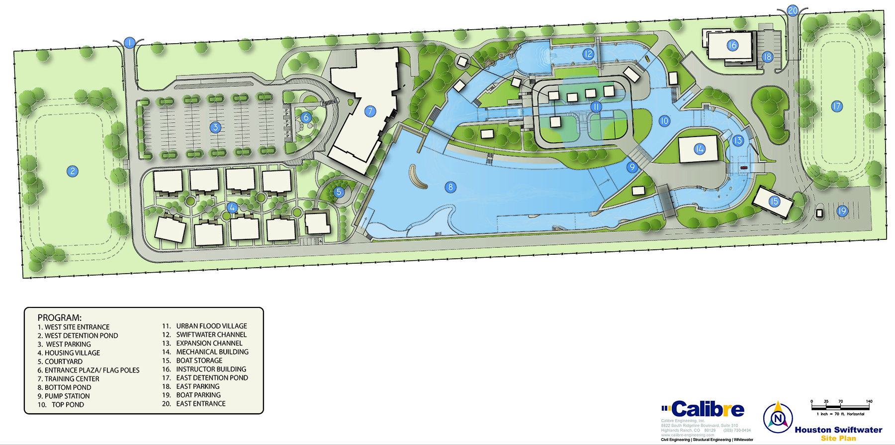 planned layout of swiftwater facility