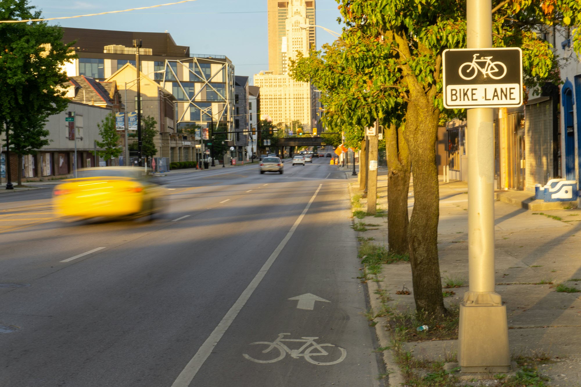 Photo of a bike lane