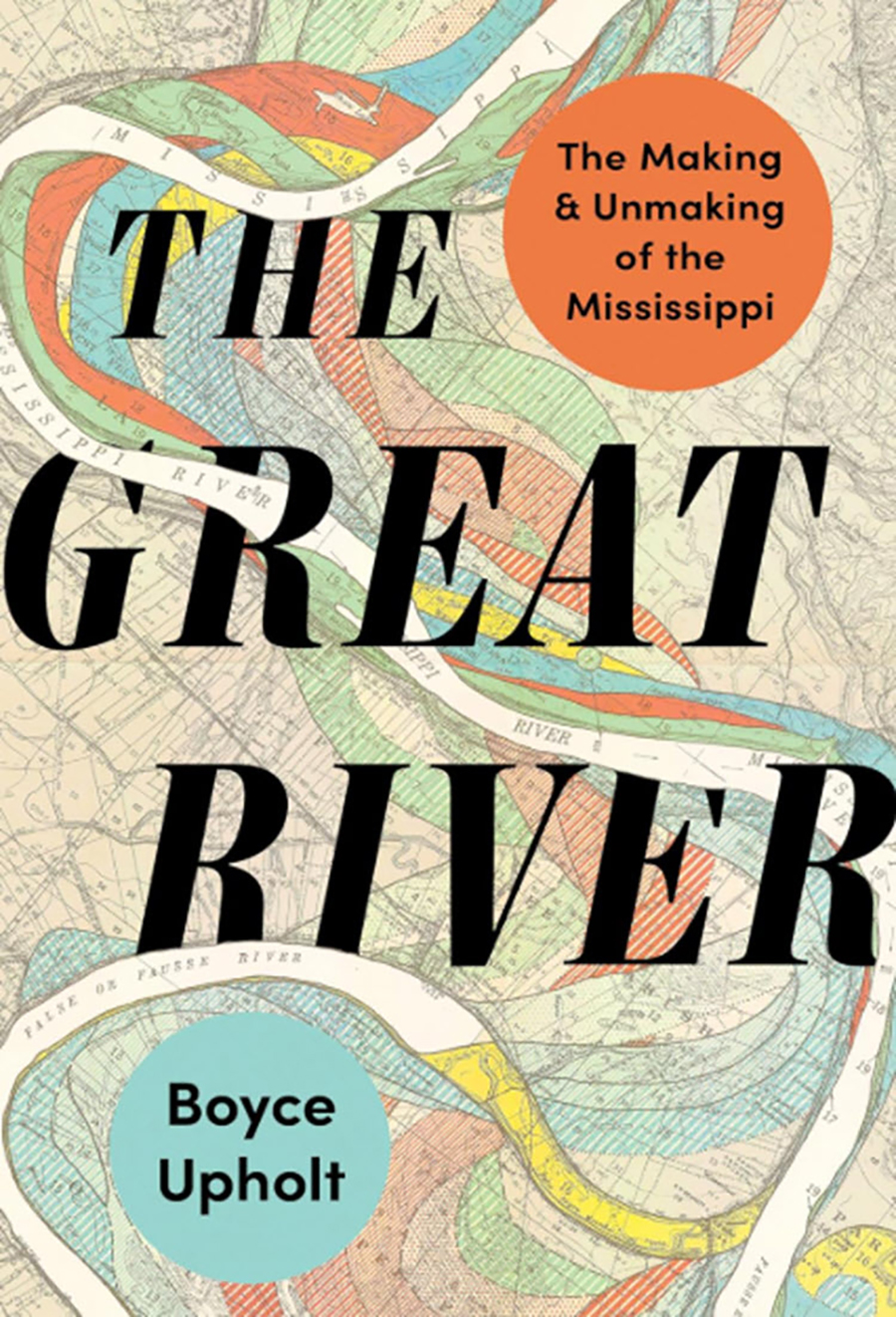 book cover with map of winding Mississippi River and wording "The Great RIver" book cover with map of winding Mississippi River and wording "The Great RIver"