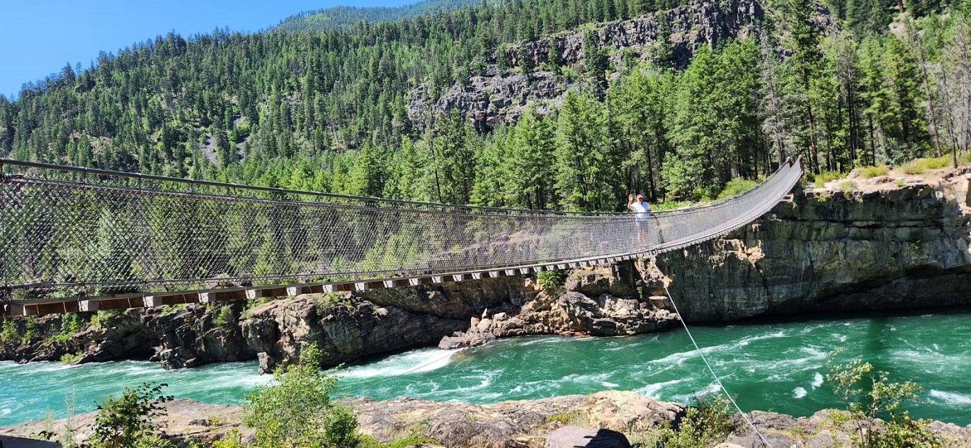 photo of Kootenai Falls Swinging Bridge, between Troy and Libby, Montana